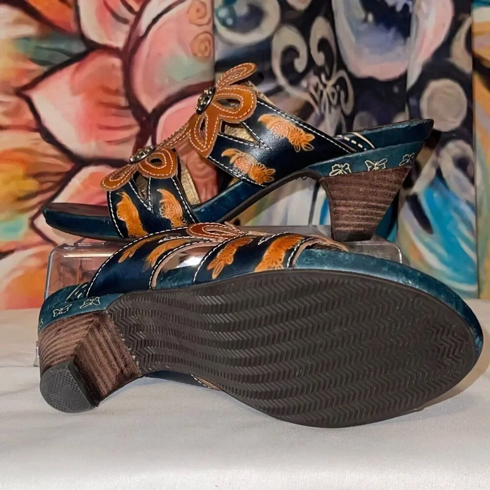 Spring Step Carlina Leather Sandals sz 7.5